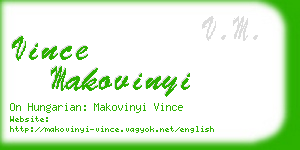 vince makovinyi business card